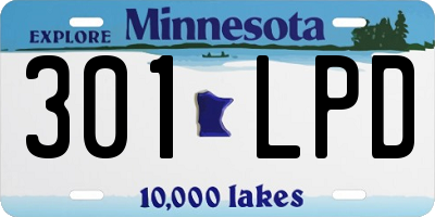 MN license plate 301LPD