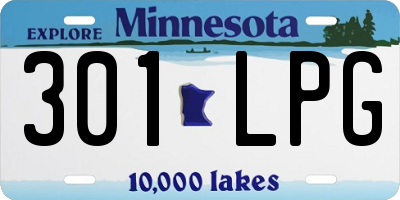 MN license plate 301LPG