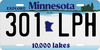 MN license plate 301LPH