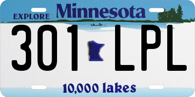 MN license plate 301LPL