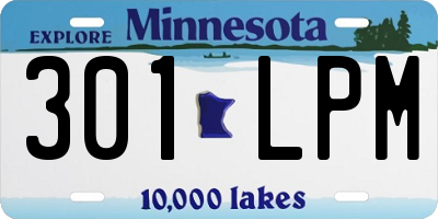 MN license plate 301LPM