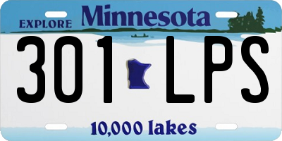MN license plate 301LPS