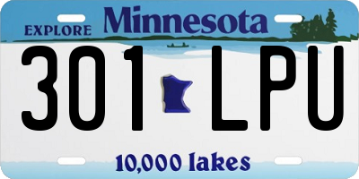 MN license plate 301LPU