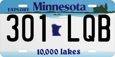 MN license plate 301LQB