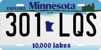 MN license plate 301LQS