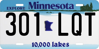 MN license plate 301LQT