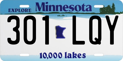 MN license plate 301LQY