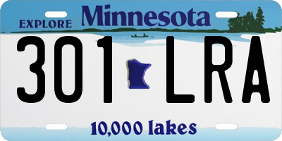 MN license plate 301LRA