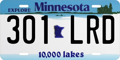 MN license plate 301LRD