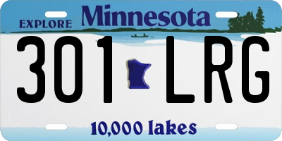 MN license plate 301LRG