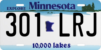 MN license plate 301LRJ