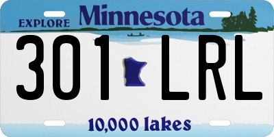 MN license plate 301LRL