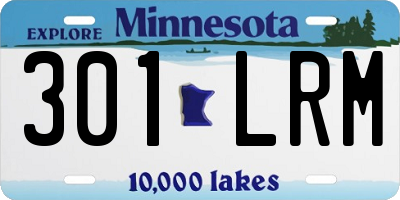 MN license plate 301LRM