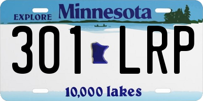 MN license plate 301LRP