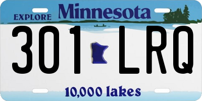 MN license plate 301LRQ