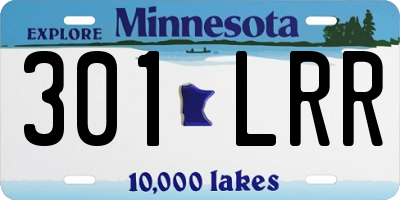 MN license plate 301LRR