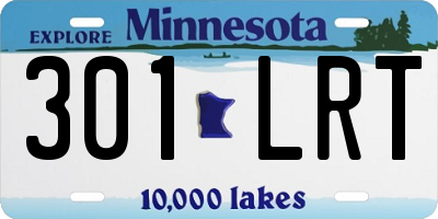 MN license plate 301LRT