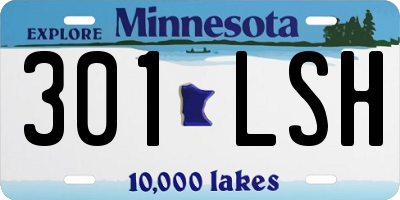 MN license plate 301LSH