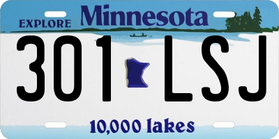 MN license plate 301LSJ