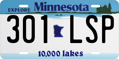 MN license plate 301LSP