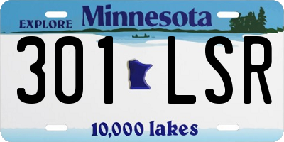 MN license plate 301LSR
