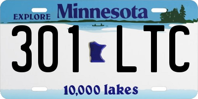 MN license plate 301LTC