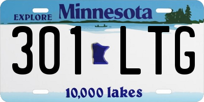 MN license plate 301LTG