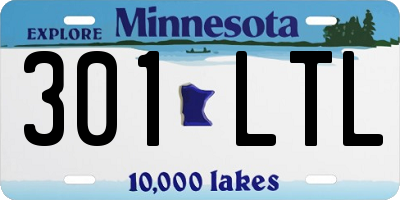 MN license plate 301LTL