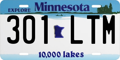 MN license plate 301LTM