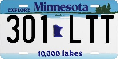 MN license plate 301LTT