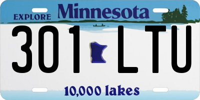 MN license plate 301LTU