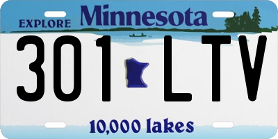 MN license plate 301LTV