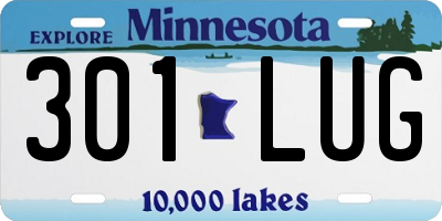 MN license plate 301LUG