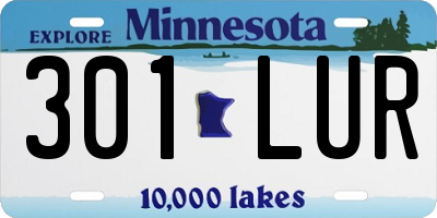 MN license plate 301LUR