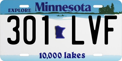 MN license plate 301LVF