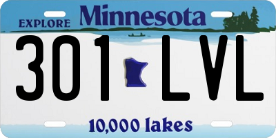 MN license plate 301LVL