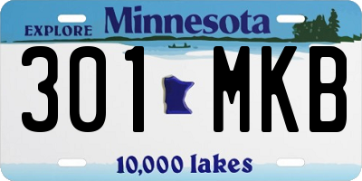 MN license plate 301MKB