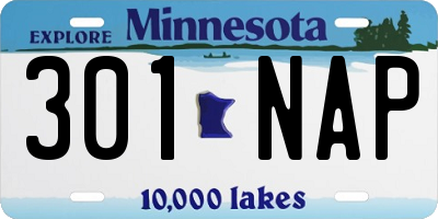 MN license plate 301NAP