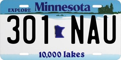MN license plate 301NAU