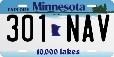 MN license plate 301NAV