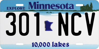 MN license plate 301NCV