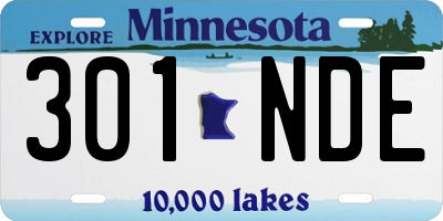 MN license plate 301NDE