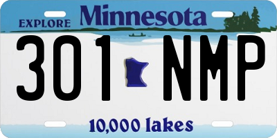 MN license plate 301NMP