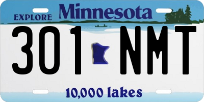 MN license plate 301NMT