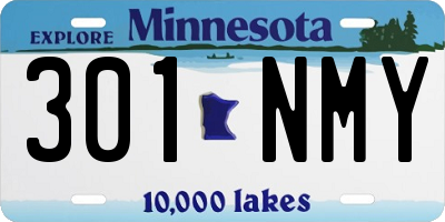 MN license plate 301NMY