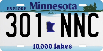 MN license plate 301NNC