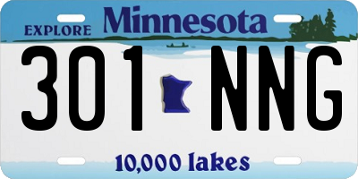 MN license plate 301NNG