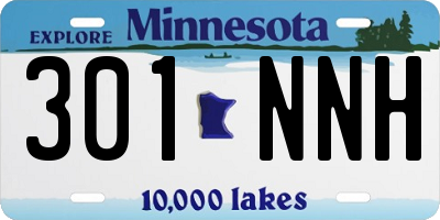 MN license plate 301NNH
