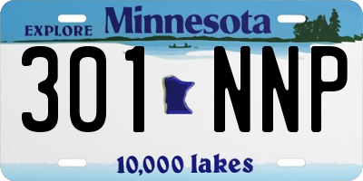 MN license plate 301NNP