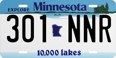 MN license plate 301NNR